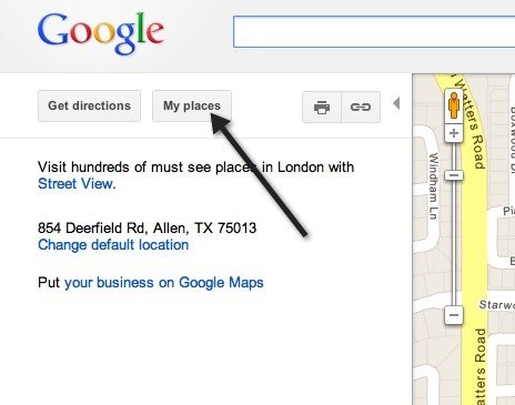 địa điểm của tôi bản đồ google