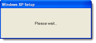 Vui lòng đợi hộp thoại trong Windows XP