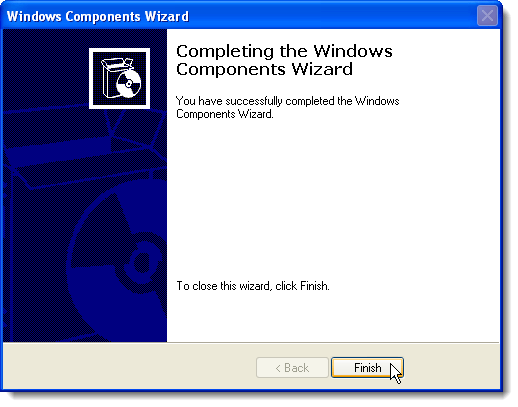 Hoàn thành thuật sĩ cấu phần Windows