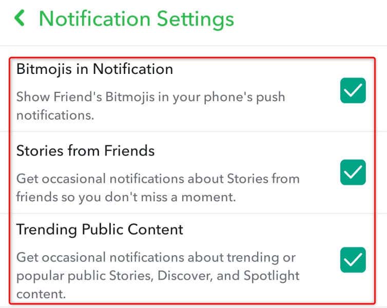 Cách tắt thông báo có chọn lọc trong hình ảnh ứng dụng Snapchat của bạn
