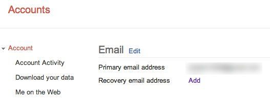 Địa chỉ email khôi phục