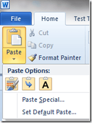 Paste Drop-Down