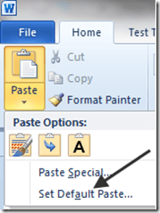 Paste Drop-Down