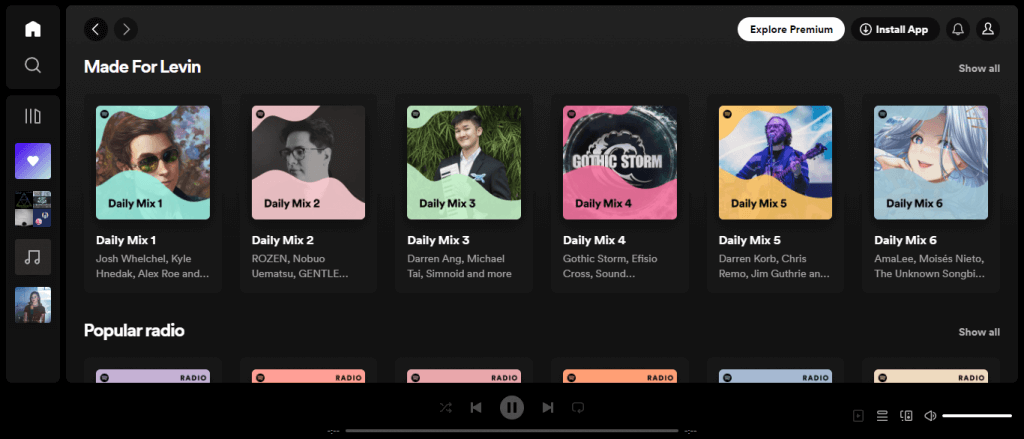 Cách xáo trộn danh sách phát Spotify trên hình ảnh Web