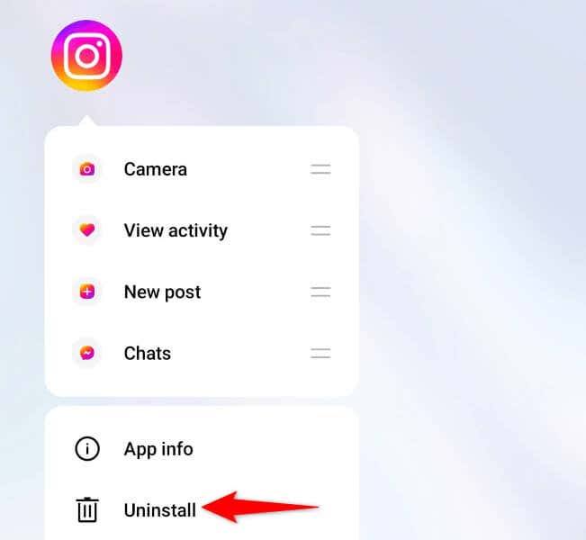 Xóa và cài đặt lại Instagram trên hình ảnh điện thoại của bạn