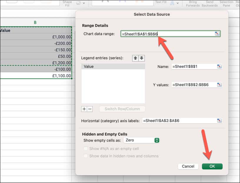 Cách tạo biểu đồ thác nước trong Microsoft Excel hình 5