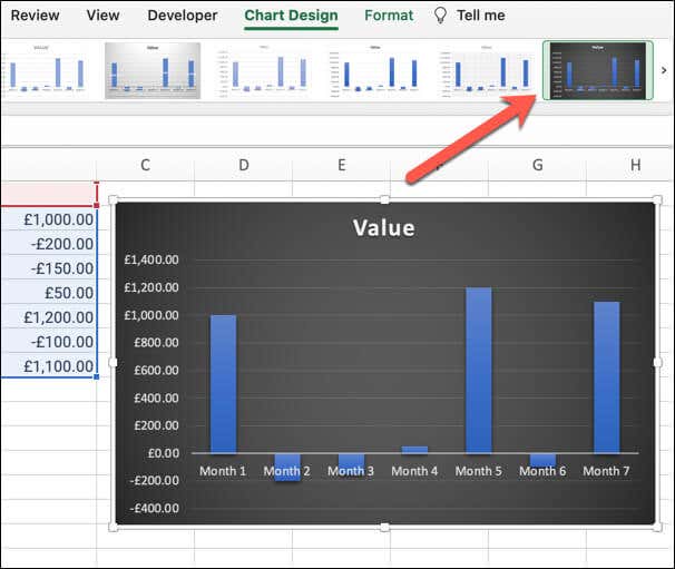 Cách tạo biểu đồ thác nước trong Microsoft Excel ảnh 7